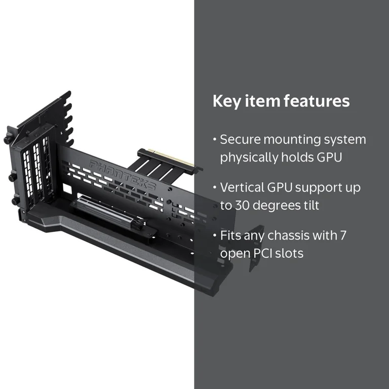 Phanteks, Premium Vertical GPU Bracket, 220mm, Black - Walmart.com