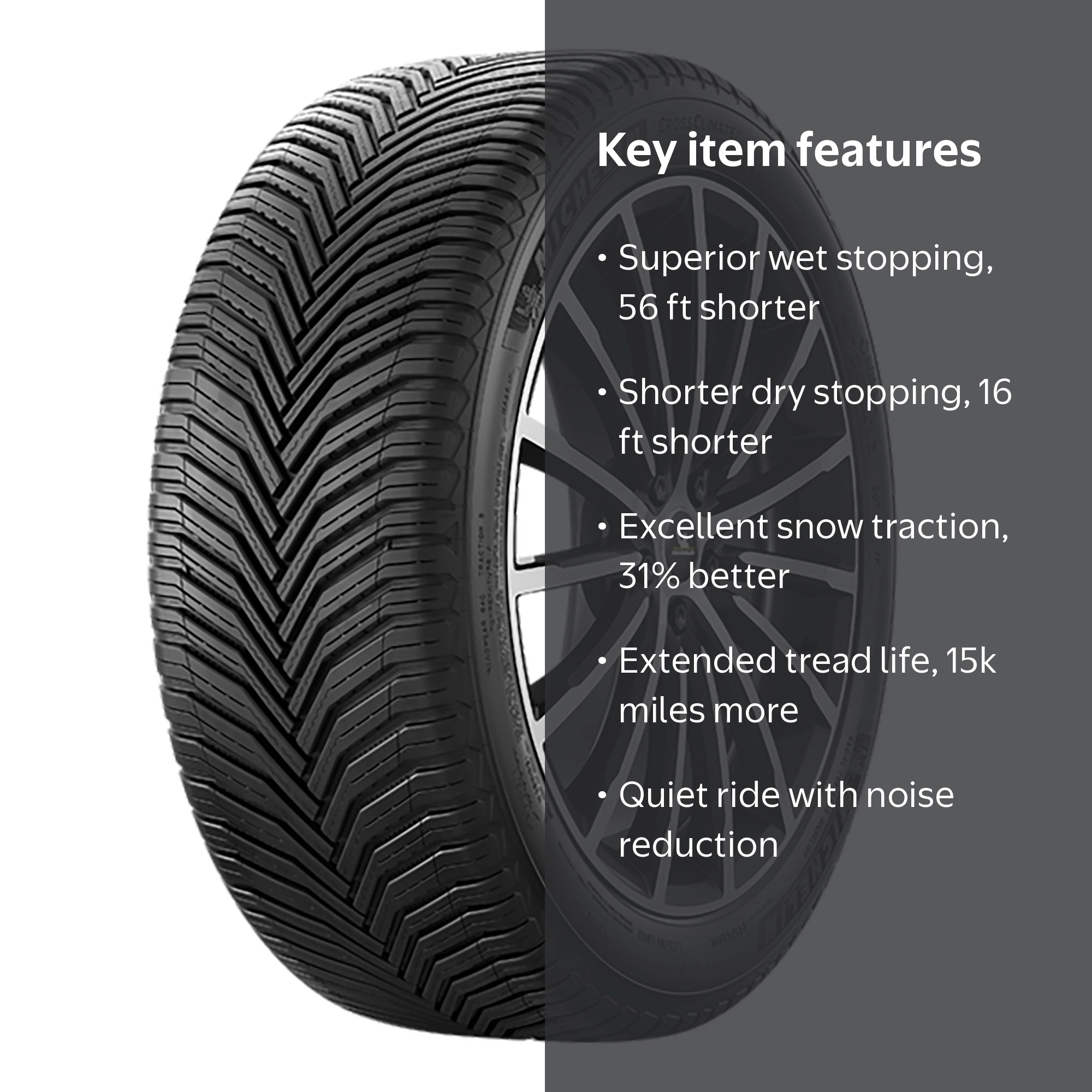 Michelin, Cross Climate 2 Tire, 285/45R20 112V XL, All Weather SUV