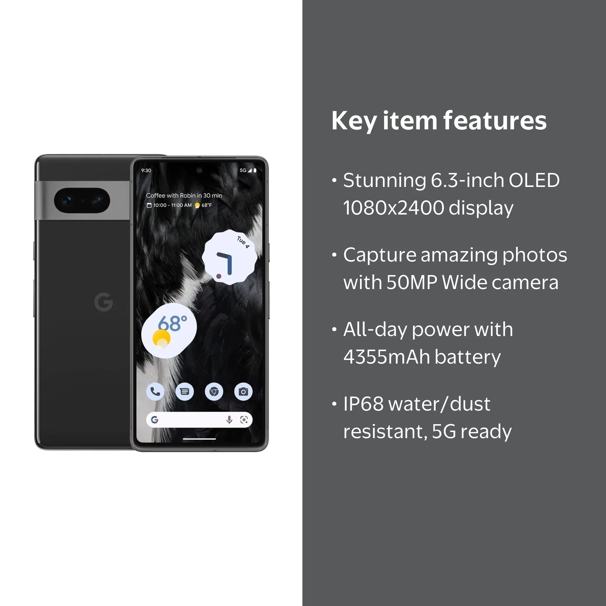 Google Pixel 7 Smartphone, 128 GB, 6.3
