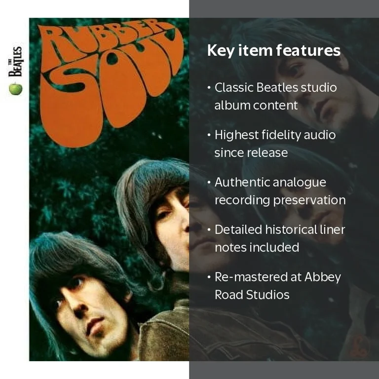 The Beatles Rubber Soul CD, Remastered Studio Album - Walmart.com