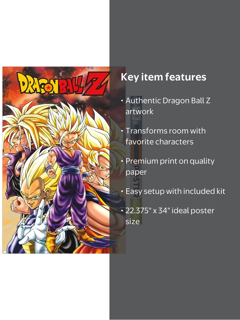 Dragon Ball Z - Saiyans Wall Poster, 22.375