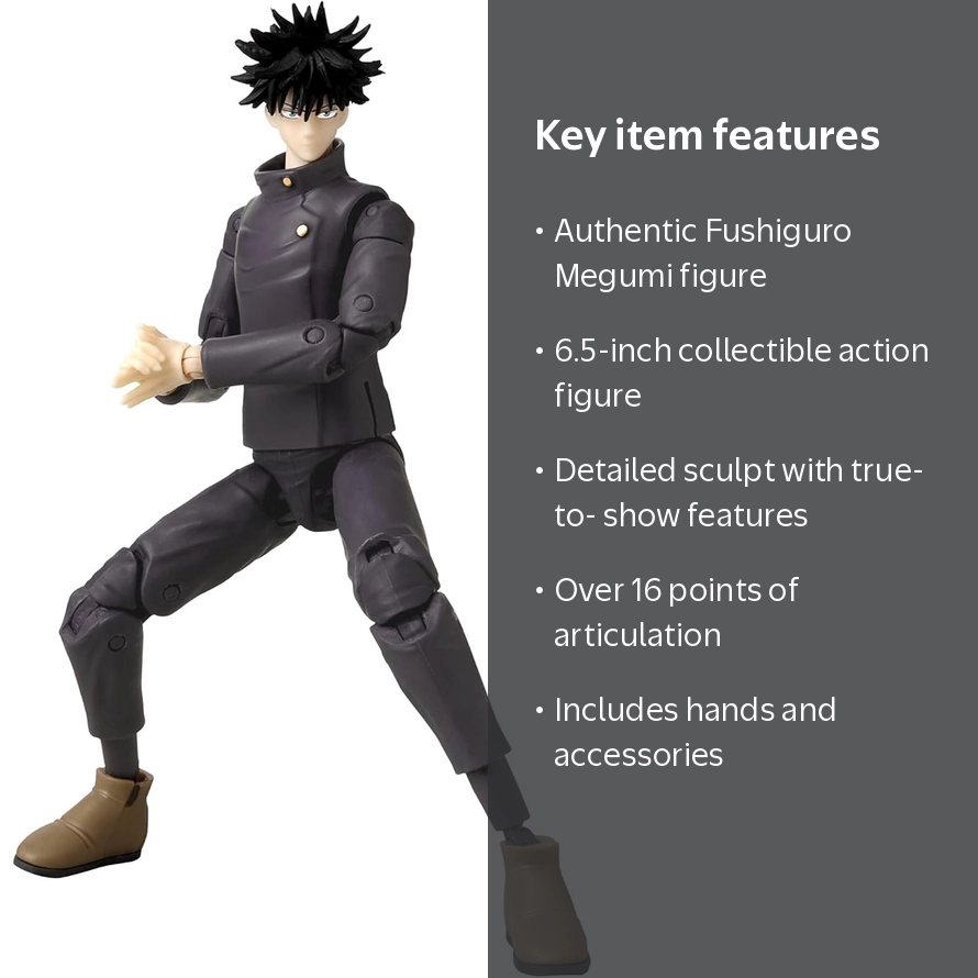 Anime Heroes, Jujutsu Kaisen Fushiguro Megumi, Action Figure, 6.5