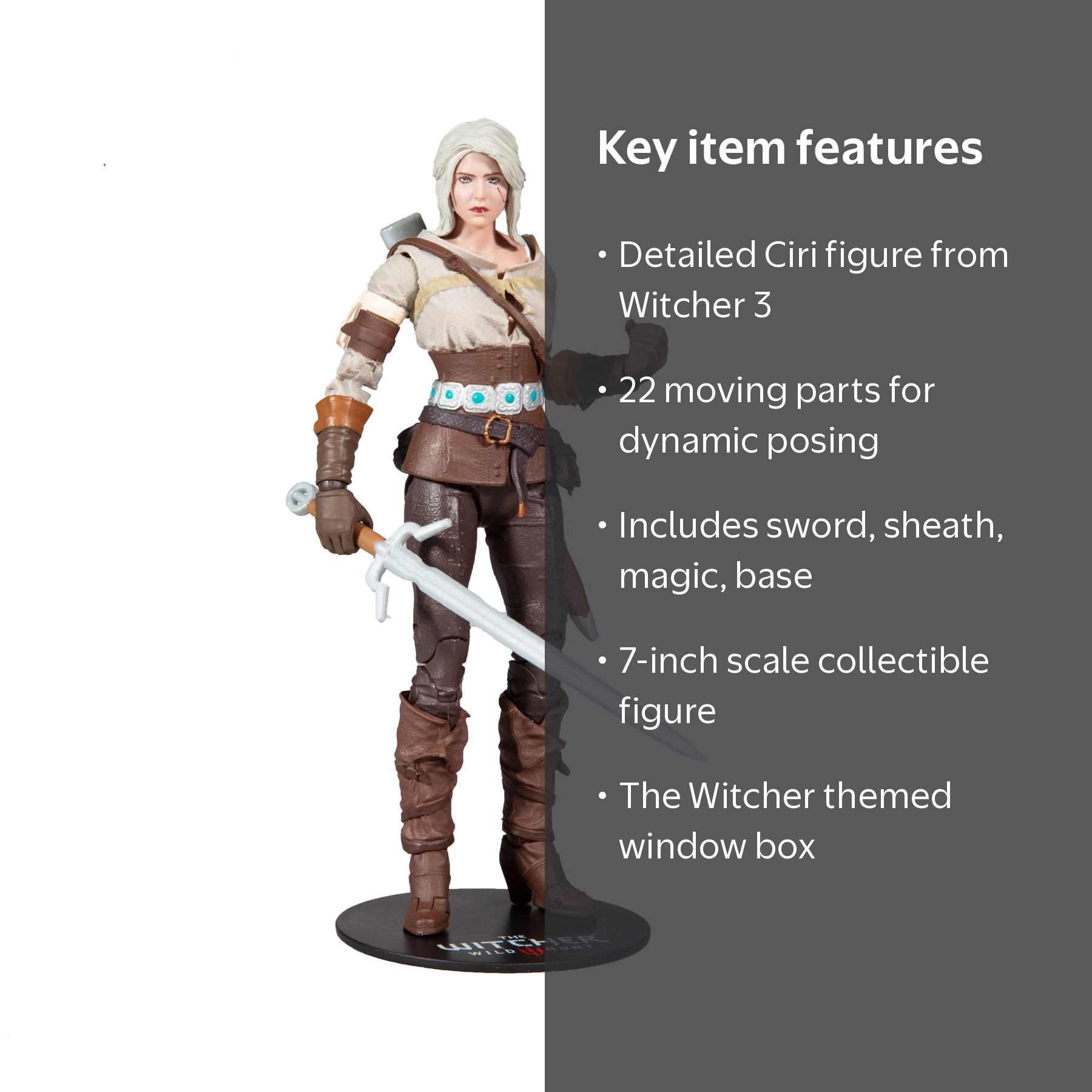 McFarlane Toys The Witcher Ciri - 7 inch Collectible Action Figure