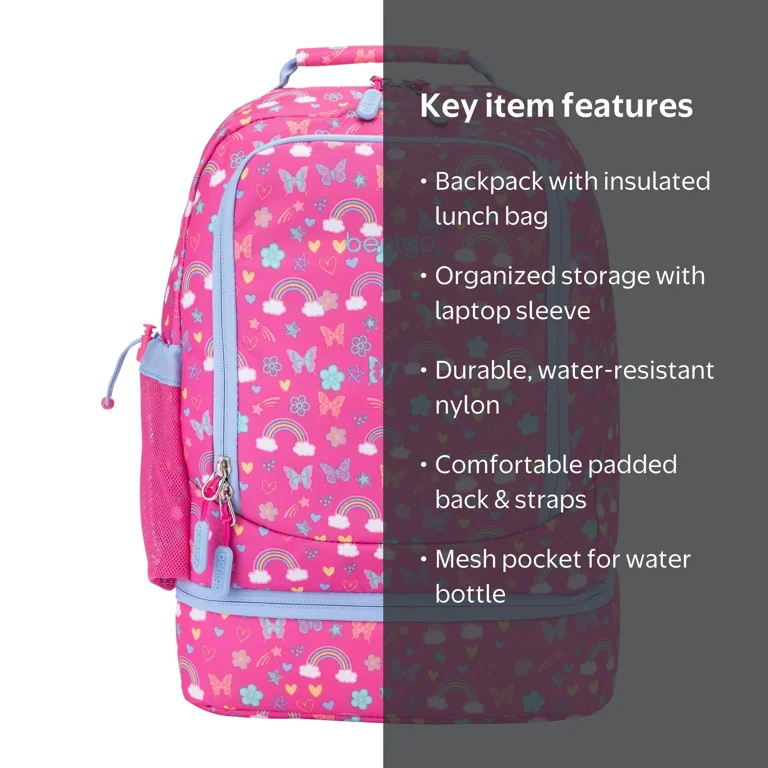 benteng classic lightweight hiking daypack school bag rucksack travel backpack Bentgo 2-in-1 & Lunch Lavender Made from durable Durable Waterproof School Backpacks for