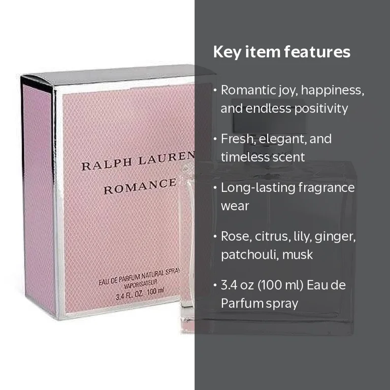 Ralph Lauren Romance Eau de Parfum Spray for Women, 3.4 oz, Floral