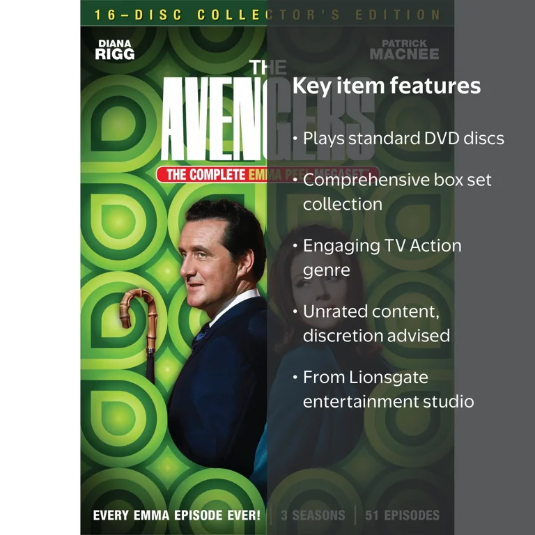 Lionsgate The Avengers DVD Box Set Emma Peel Megaset - Walmart.com