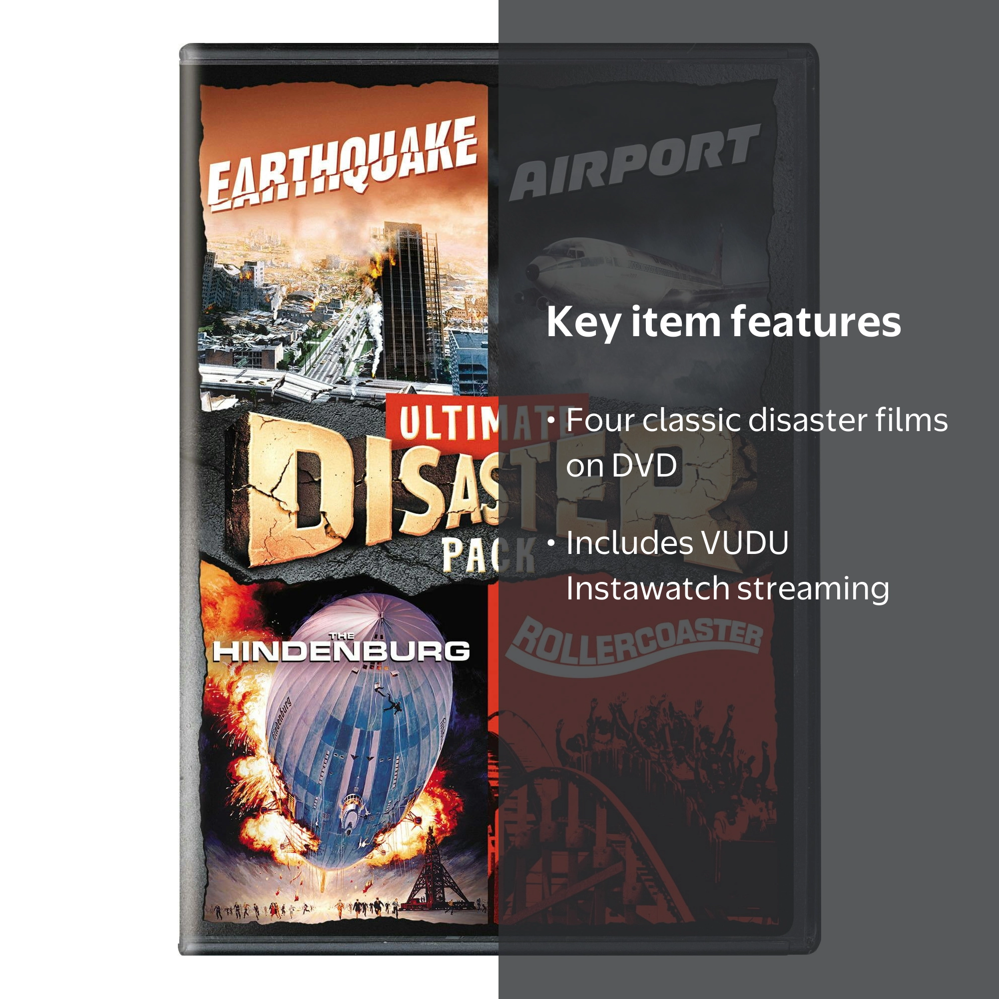 4-Movie Disaster Pack (Earthquake/Airport/Hindenburg/Rollercoaster