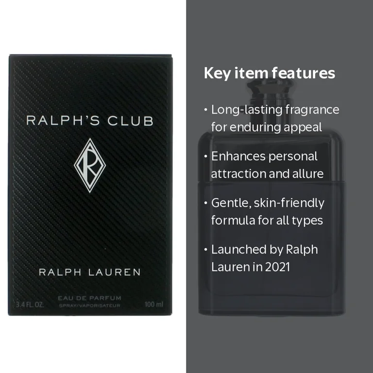 Ralph Lauren ラルフズ クラブ 100mL 【5-1675-10】 Ralph Lauren, Ralphs Club, Woody fragrance, 3.4 oz, Multicolor