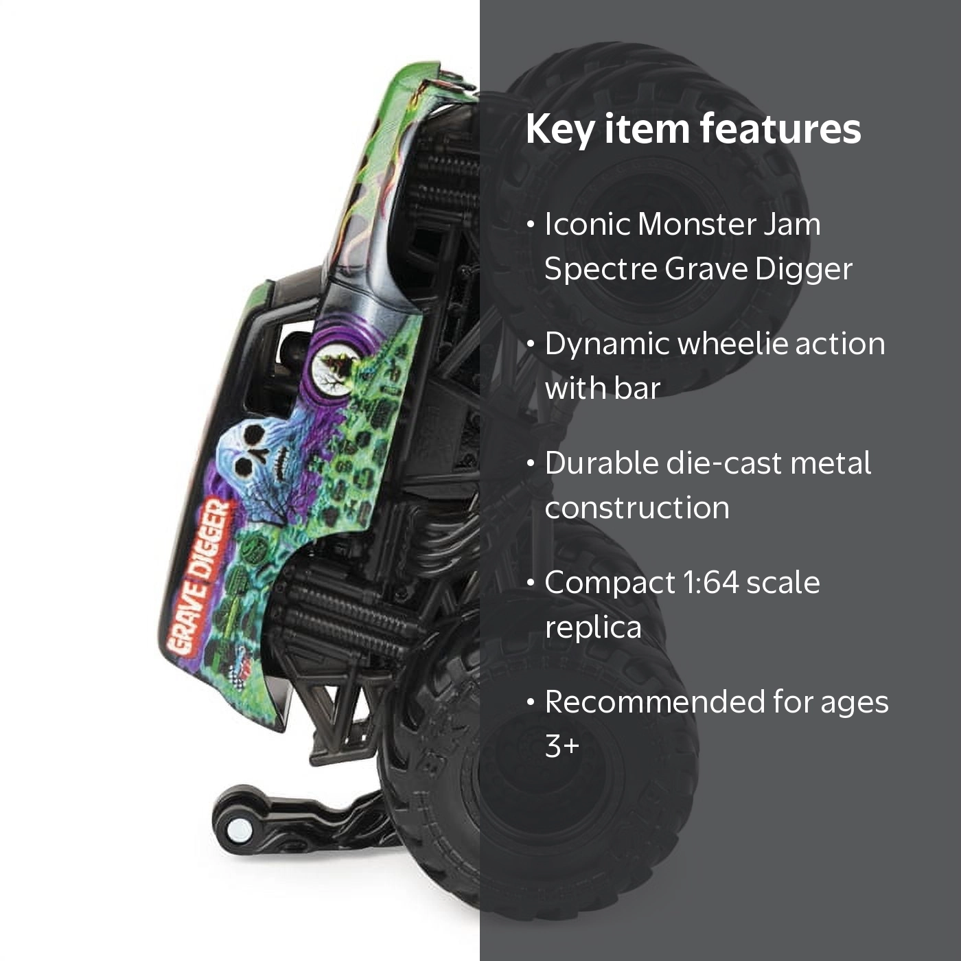 Monster Jam, Monster Truck, Grave Digger, 1:64 Scale, Spectre