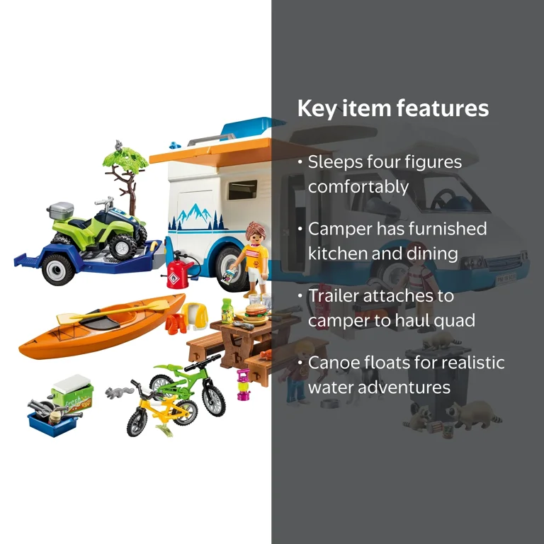 PLAYMOBIL RV Camping Adventure Playset - Walmart.com