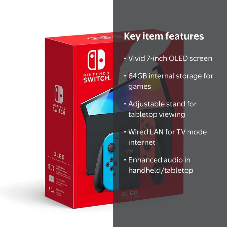 Nintendo Switch OLED Model Console Edition with Red & Blue Joy-Con