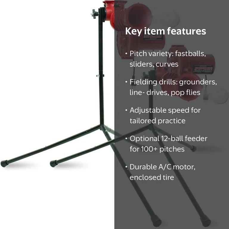 Heater, Baseball Pitching Machine, Power Alley Lite 360, Portable