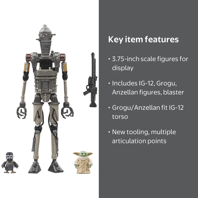 Star Wars The Vintage Collection IG-12, Grogu and Anzellan Deluxe
