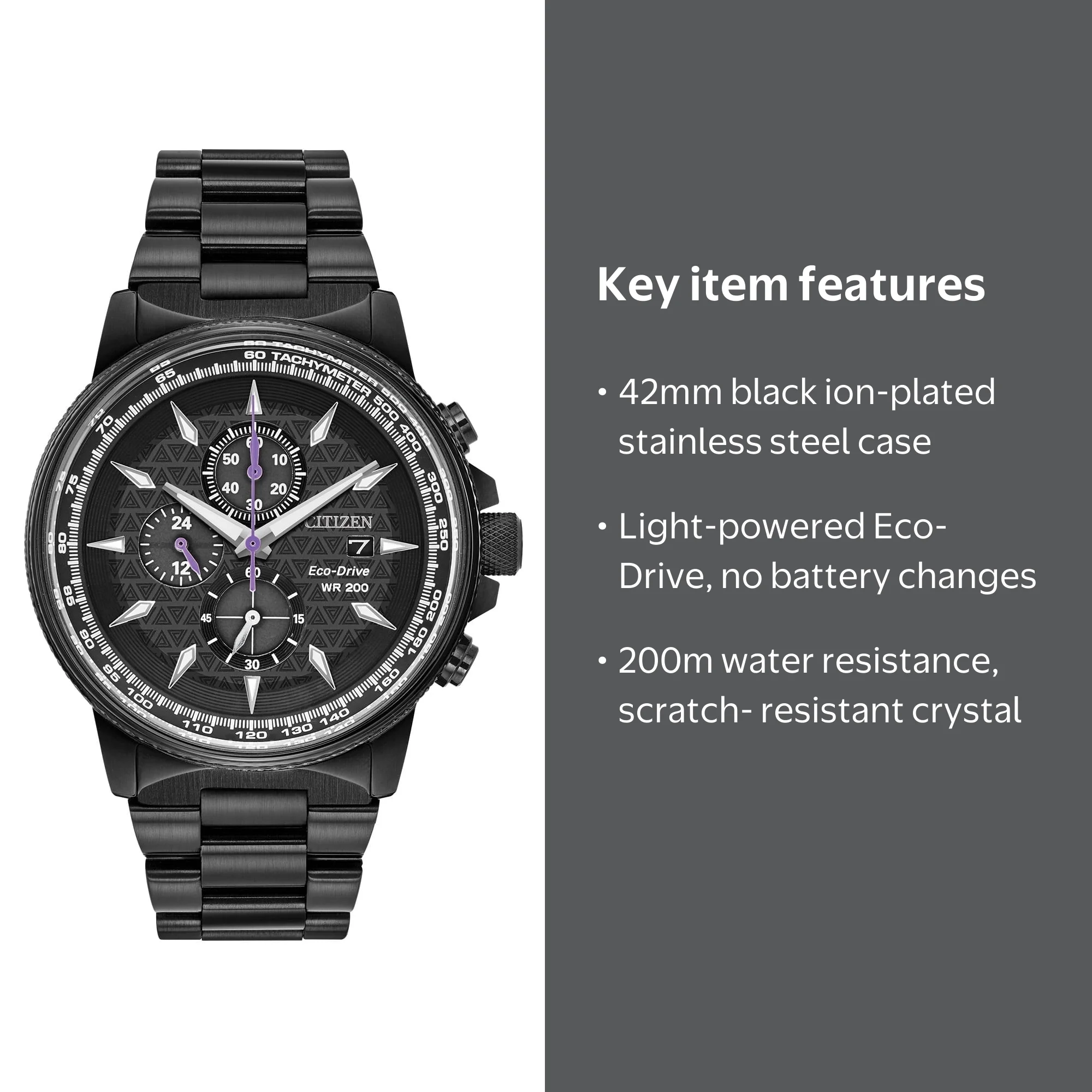 Citizen Eco-Drive Men's Marvel Black Panther Quartz Watch