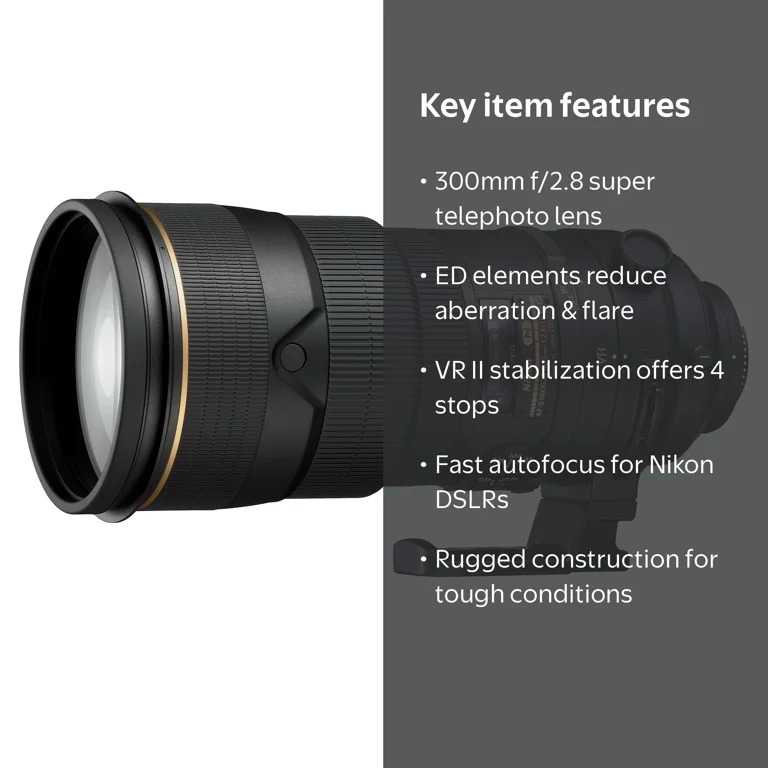 Nikon AF-S FX NIKKOR 300mm f/2.8G ED Vibration Reduction II Fixed