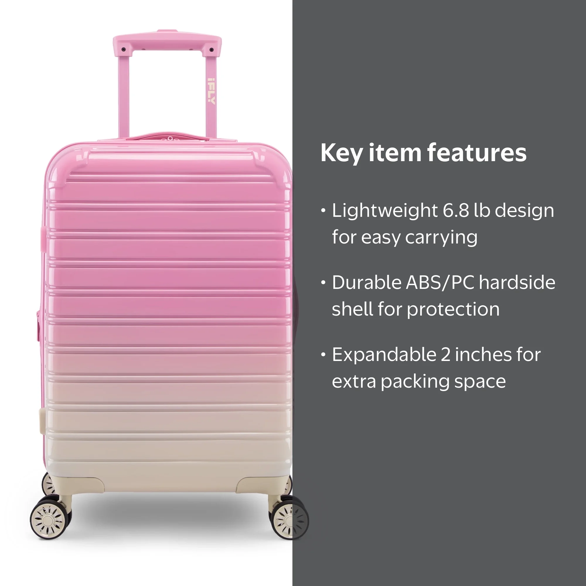 iFLY Hardside Fibertech Carry-on Luggage 20