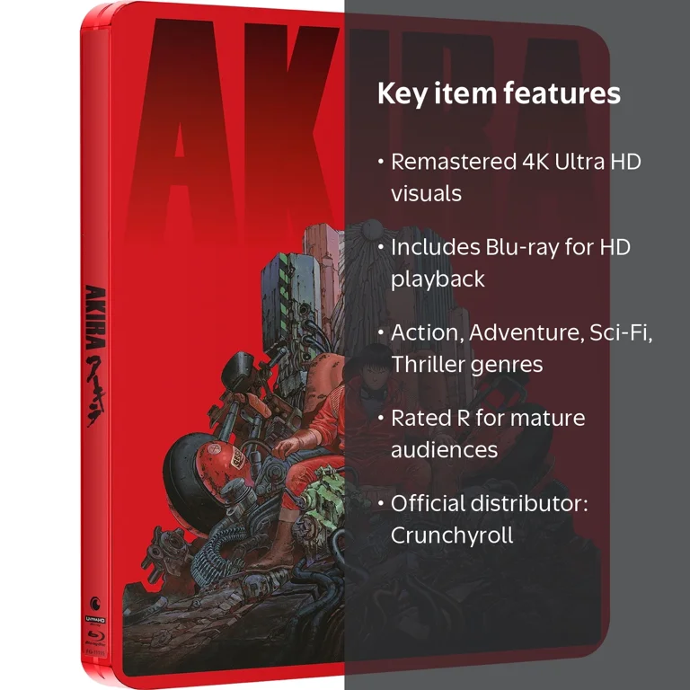Akira Movie Steelbook 4K Ultra HD Blu-ray Action Sci-Fi - Walmart.com