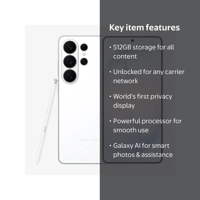 Samsung Galaxy S26 Ultra 512GB Smartphone Unlocked, White
