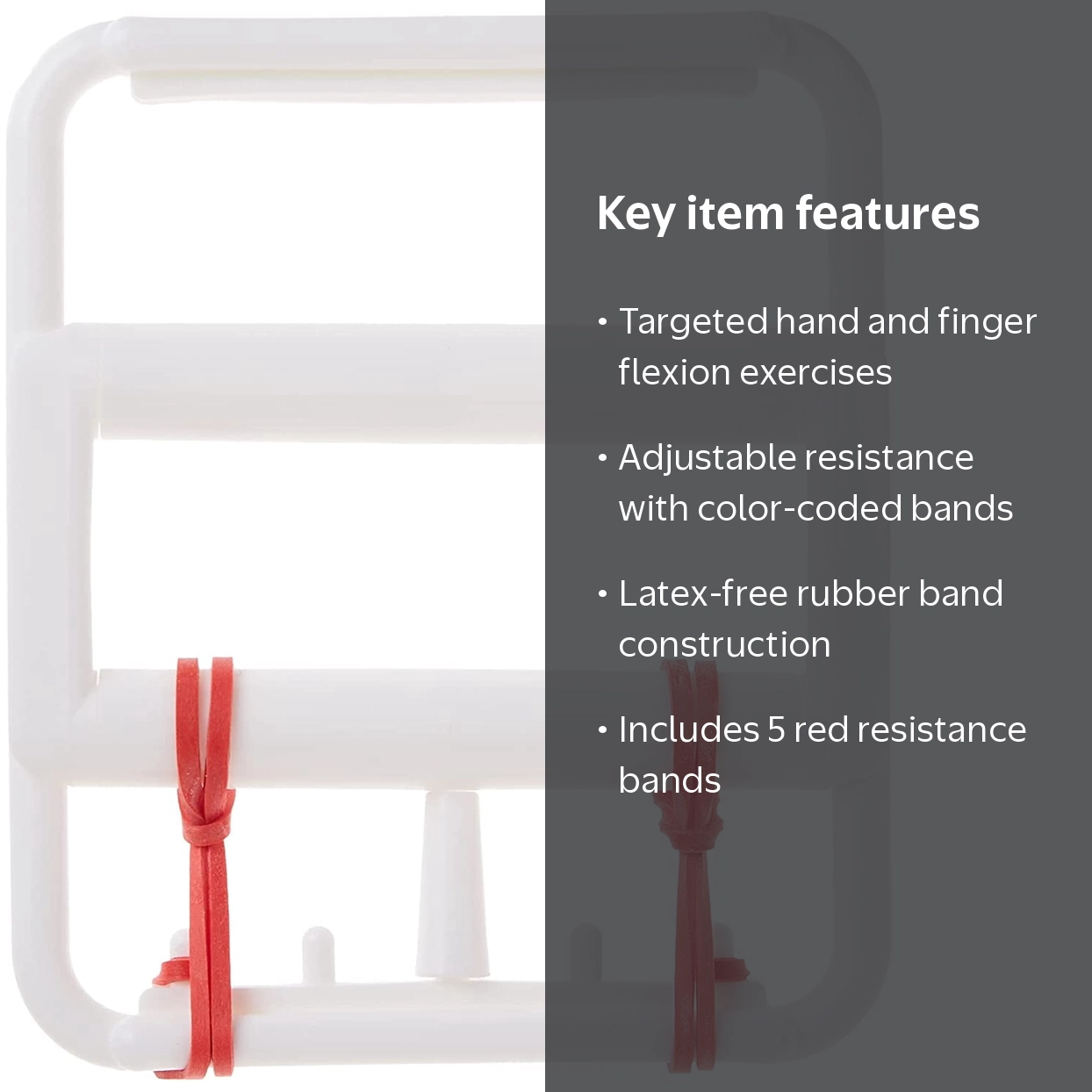 Fabrication Enterprises CanDo Hand Exerciser, 5 Red Bands