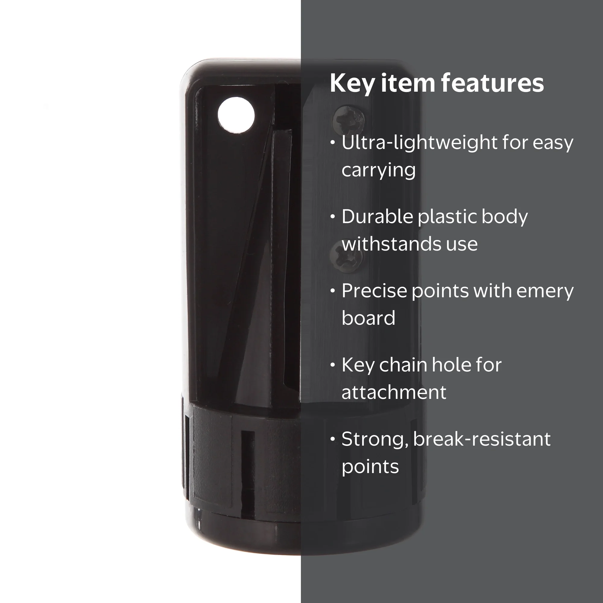 Hyper Tough Carpenter Pencil Sharpener with Built-in Emery Board