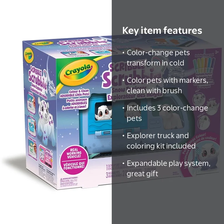 Crayola Scribble Scrubbie Arctic Snow Explorer, Color-Change Pets