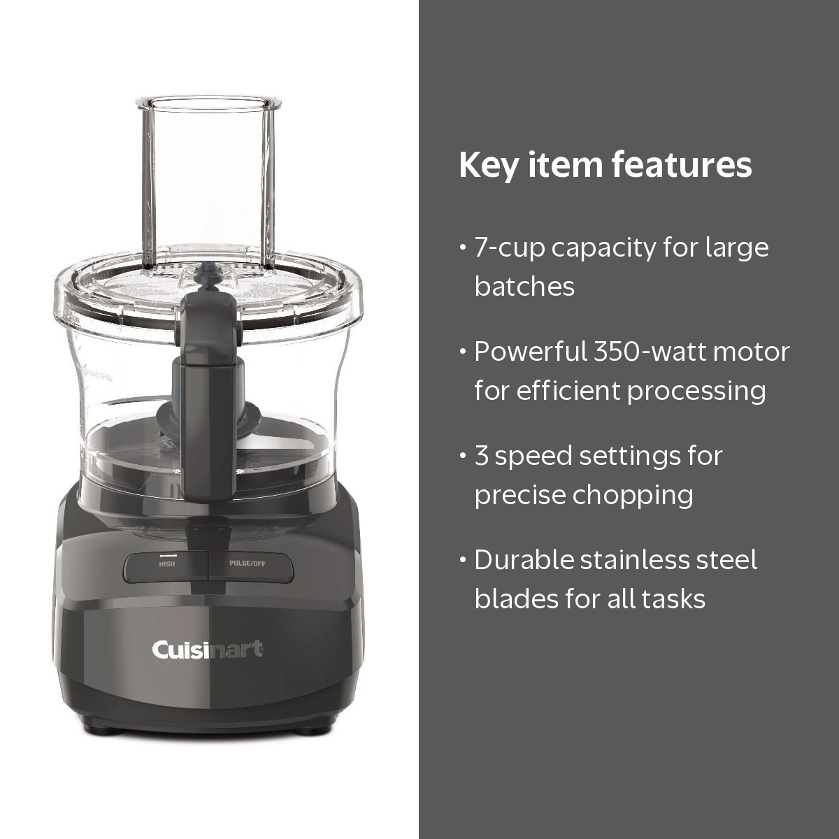 Cuisinart 7-Cup Food Processor, Anchor Gray, FP-7AG - Walmart.com
