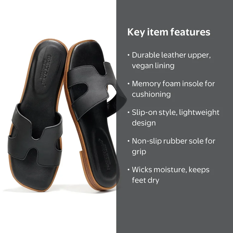 Project Cloud Women's Sandals - Comfortable Memory Foam Flat