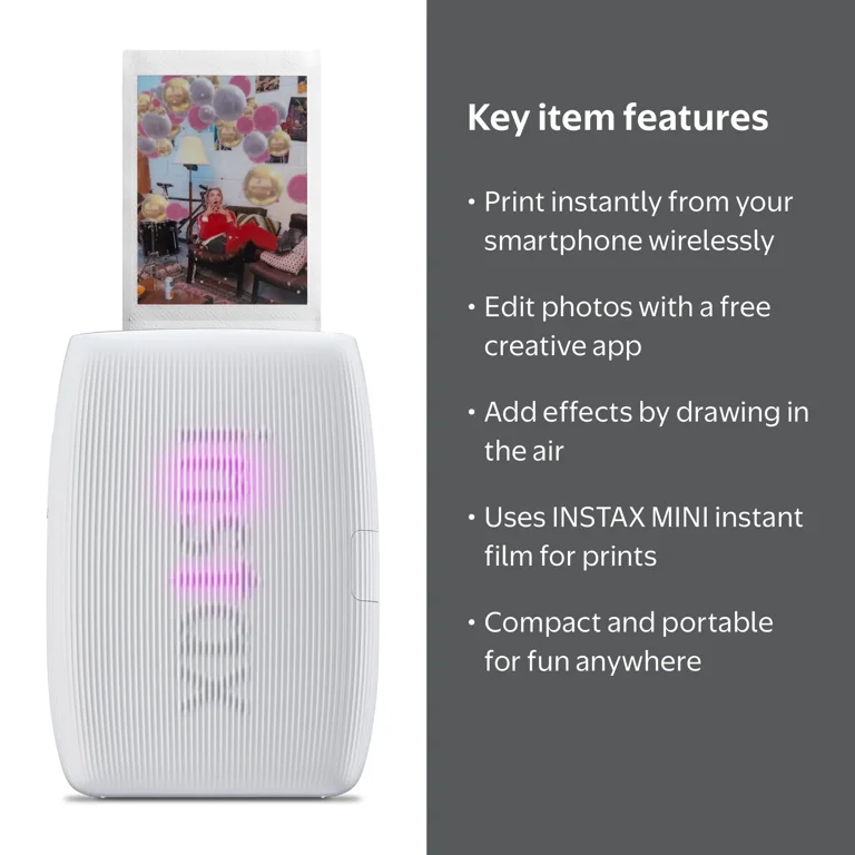 Fujifilm instax Mini Link 3 Printer, Wireless Smartphone Printer