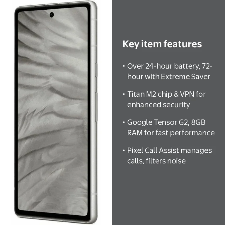 Google Pixel 7a Unlocked Android 5G Phone, 128GB, 24-Hour Battery