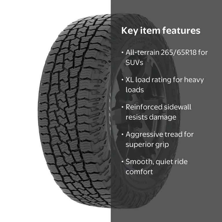 Cooper, Light Truck Tire, 265/65R18, XL All Terrain - Walmart.com