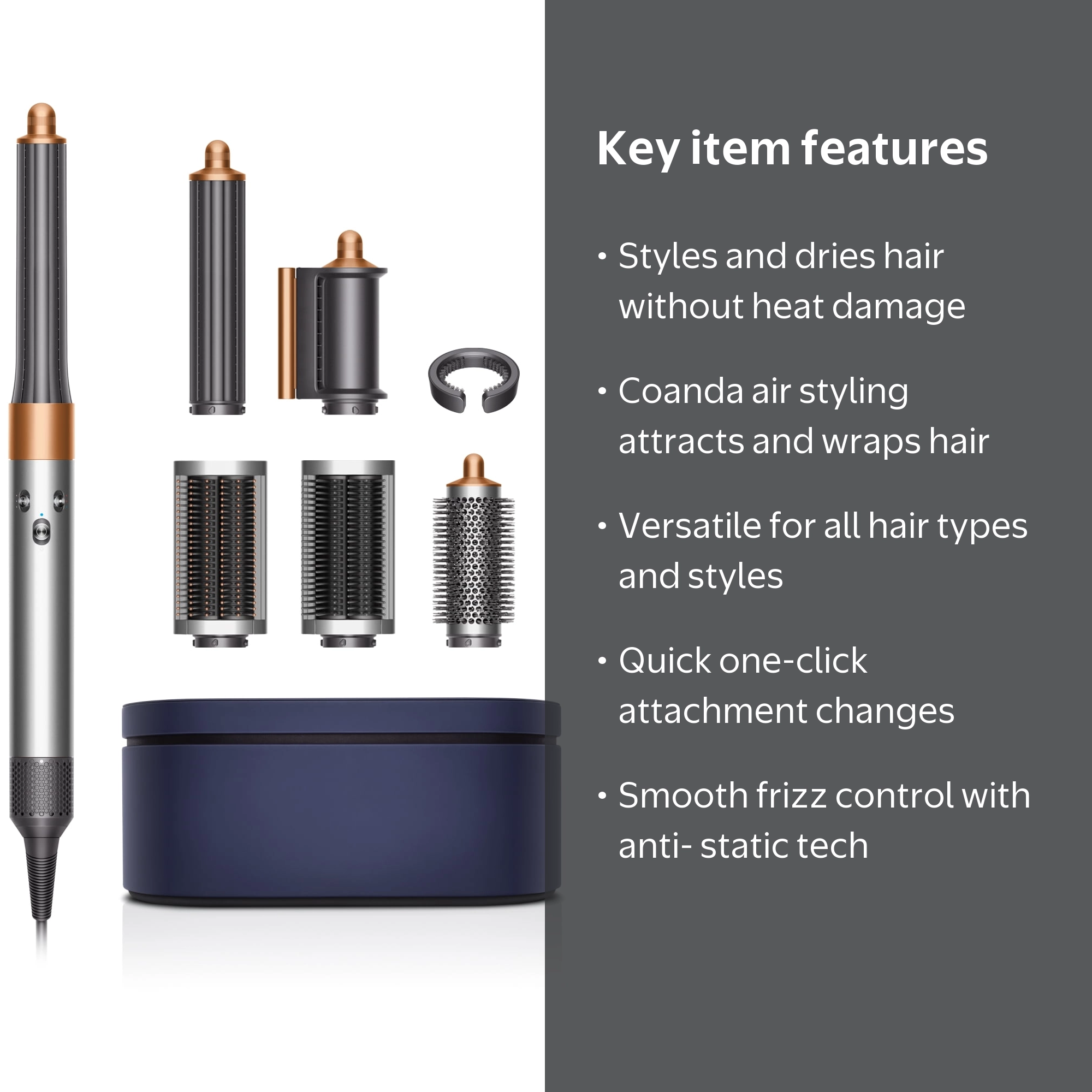 Dyson Restored Premium Multi-styler Complete Long Nickel Copper
