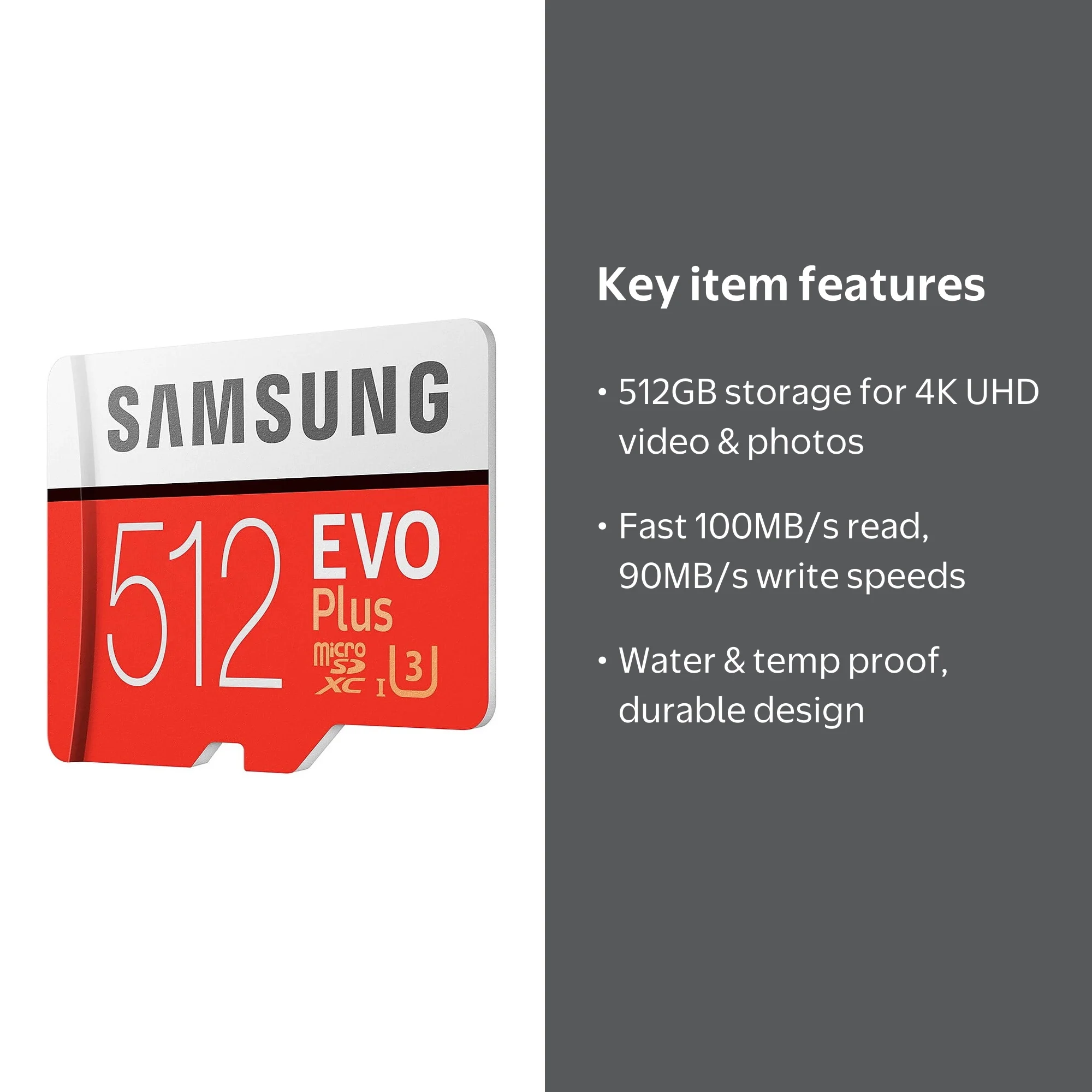 Samsung Evo Plus 512GB MicroSDXC Memory Card - Walmart.com