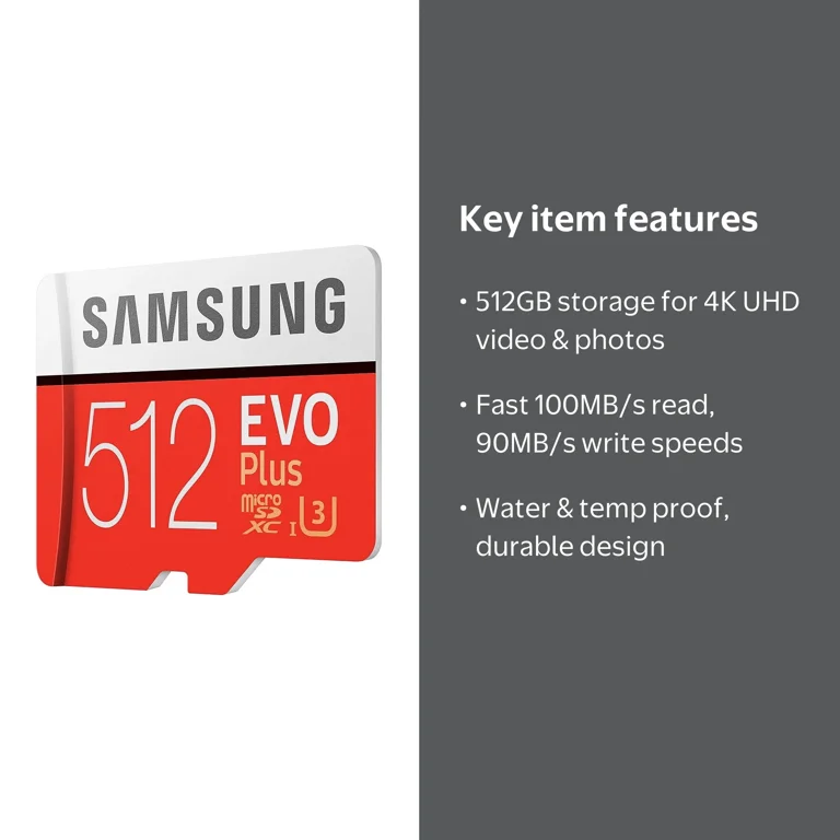 Samsung Evo Plus 512GB MicroSDXC Memory Card - Walmart.com