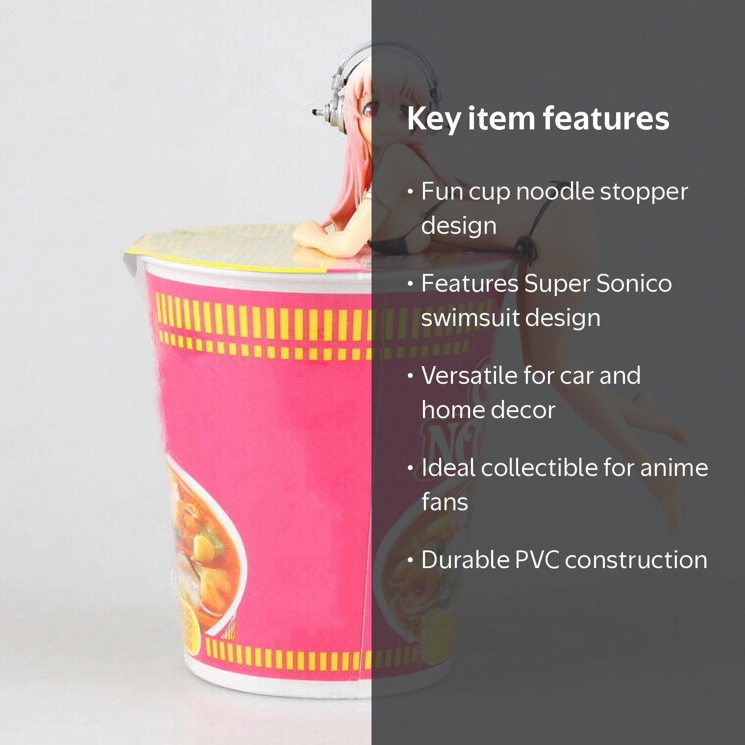 Super Sonico Swimsuit Cup Noodle Stopper Anime Figure - Walmart.com