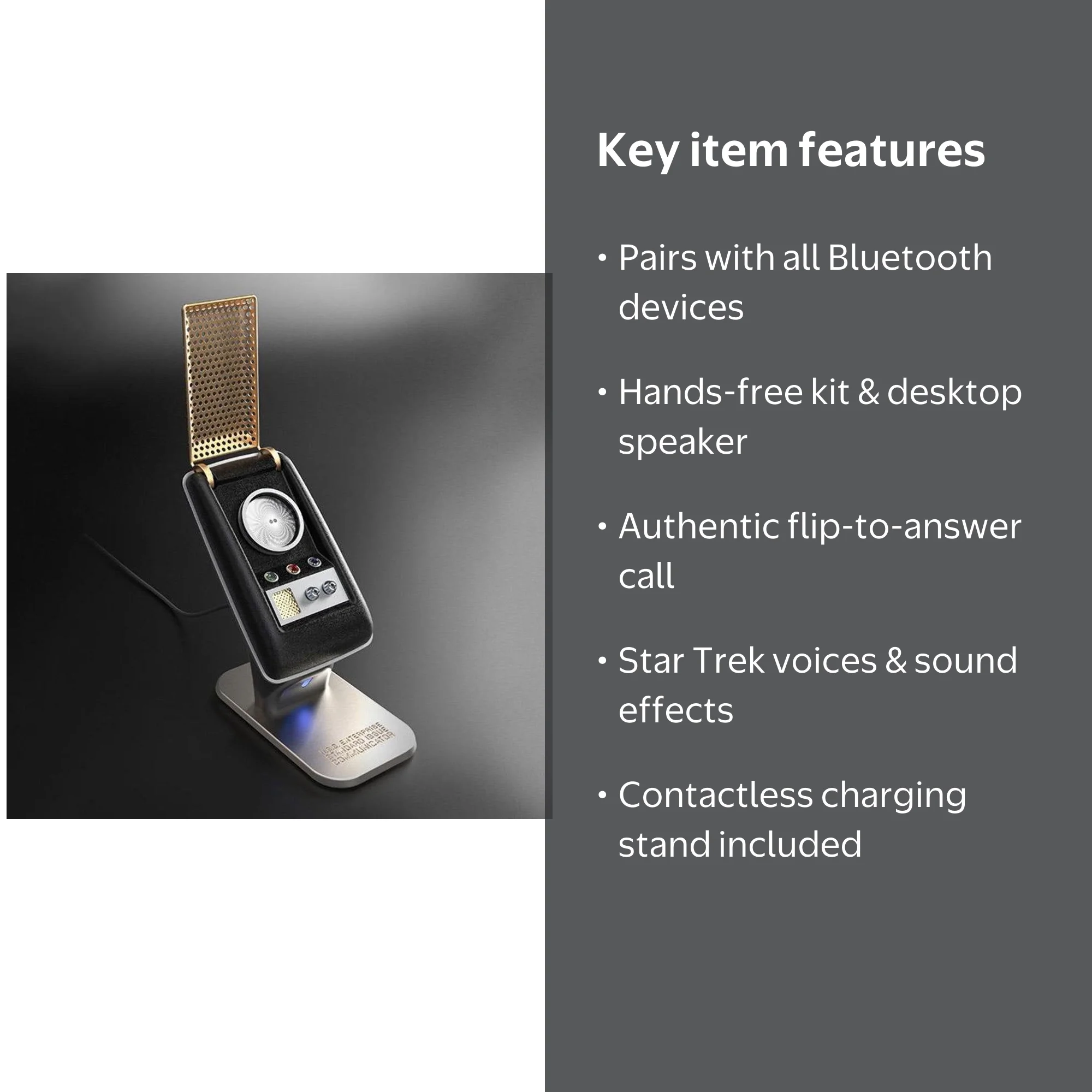 Star Trek: TOS Bluetooth Communicator - Cell Phone Handset and