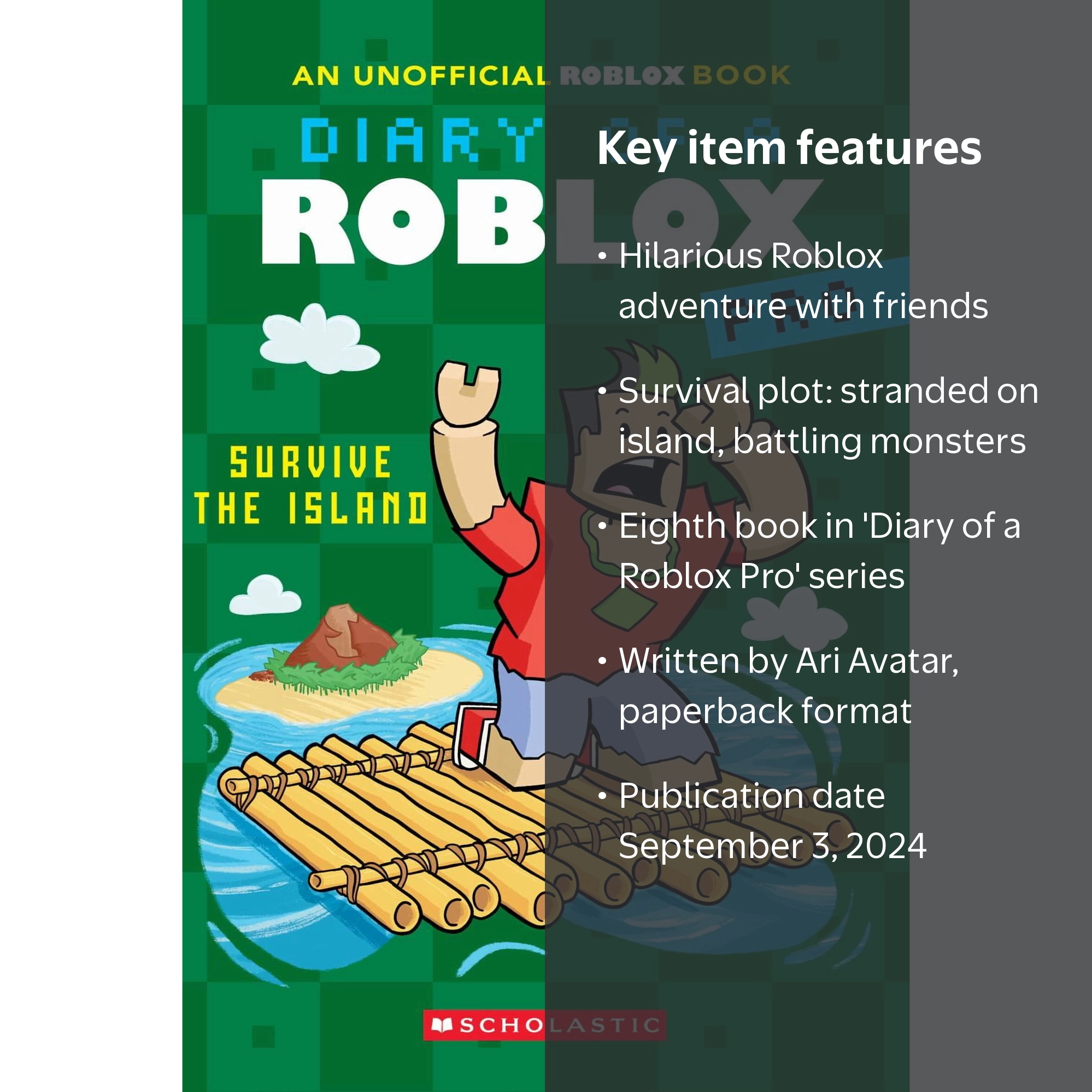 Survive the Island (Diary of a Roblox Pro #8) (Paperback
