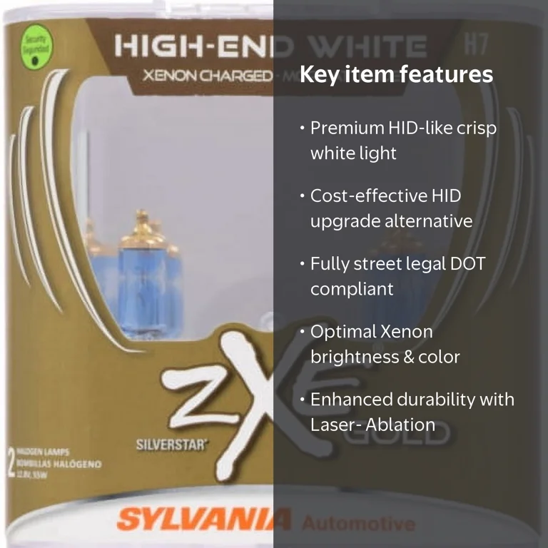 【レア】economicsexperiment ライト Sylvania, Headlight Bulb, H7 SilverStar zXe Gold, Pack of 2