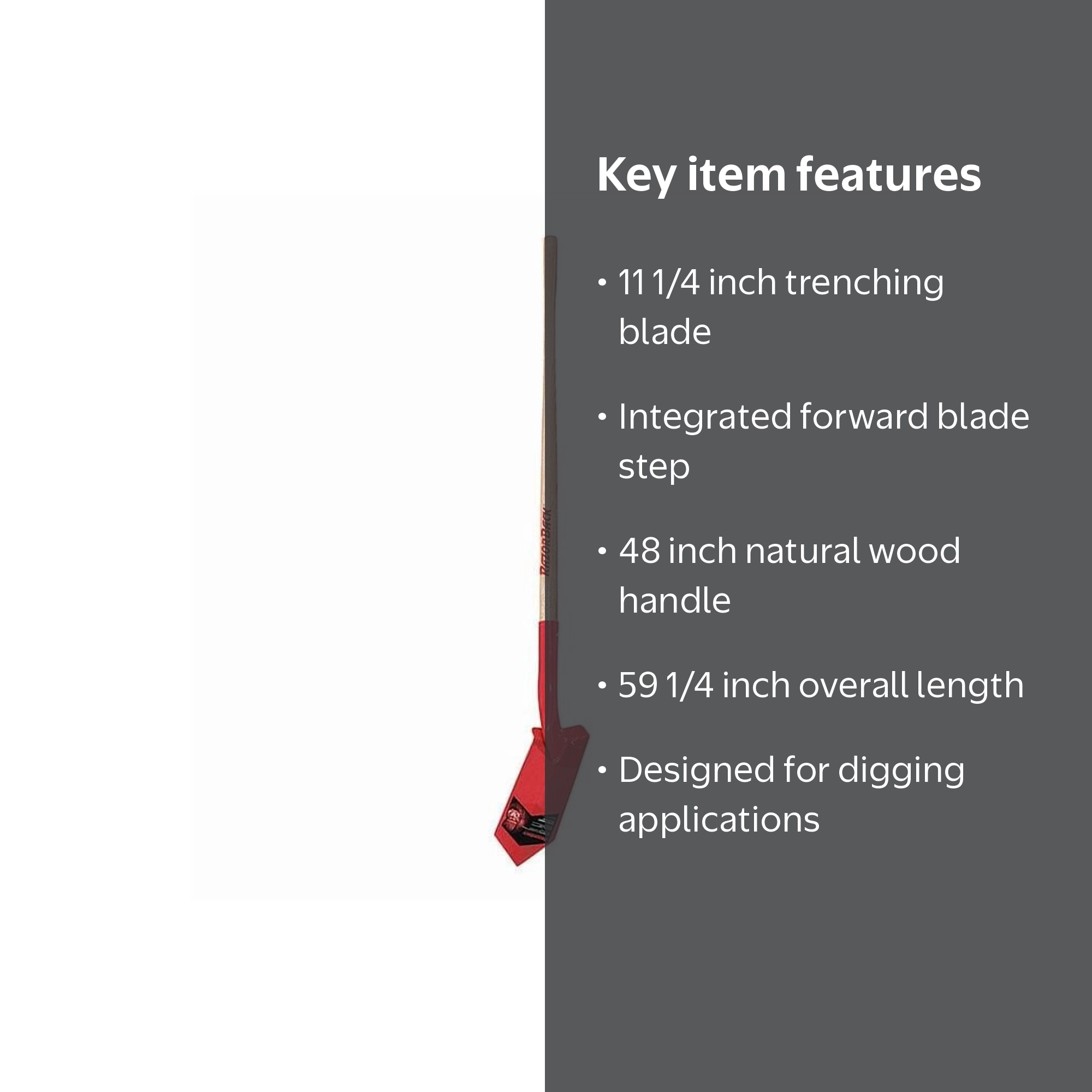 Razor-Back Trenching Shovel,48