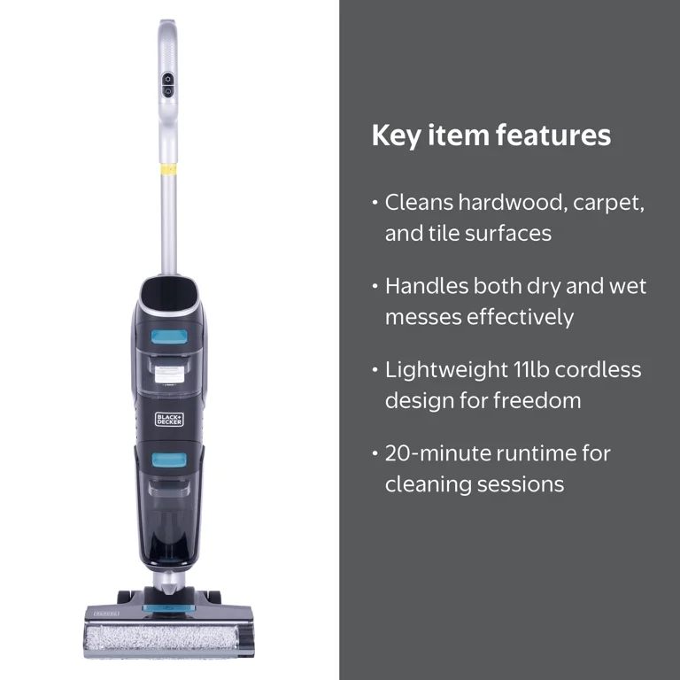 BLACK+DECKER, Vacuum + Wash Duo, Cordless, Multi-Surface - Walmart.com