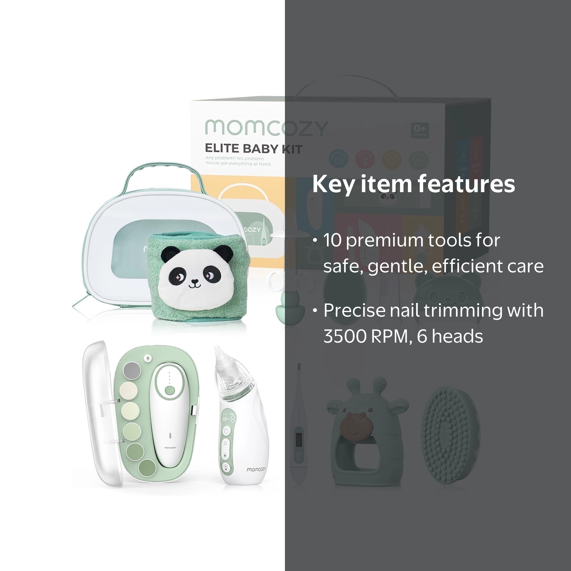Momcozy, Baby Care Kit, Electric Nail File & Nasal Aspirator, All