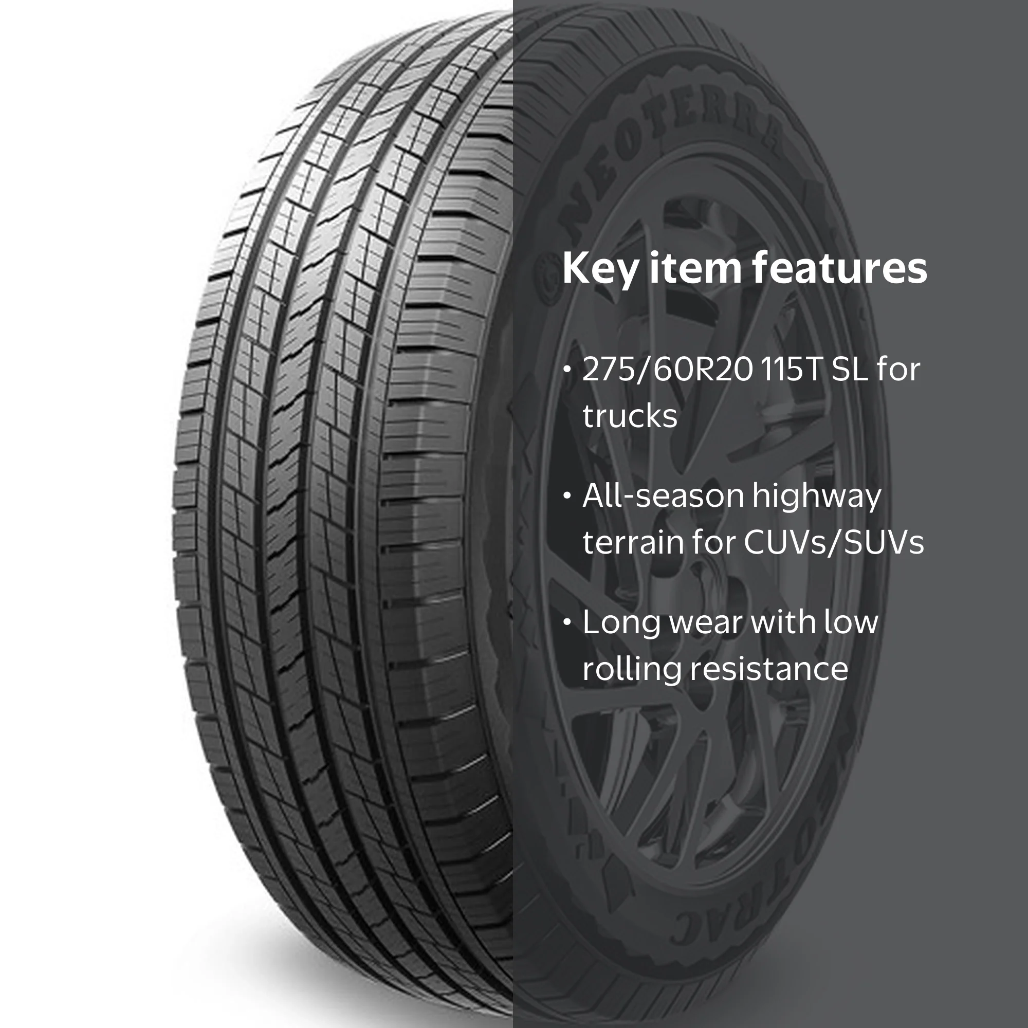 NeoTerra Neotrac HT 275/60R20 115T All-Season Light Truck Tire