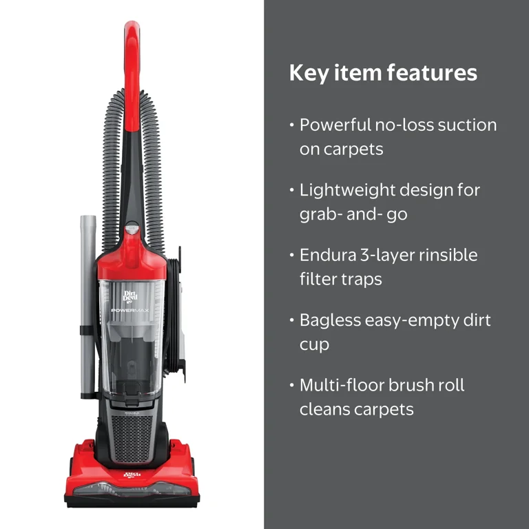 Free Shipping! Dirt Devil PowerMax Bagless Upright Vacuum Cleaner