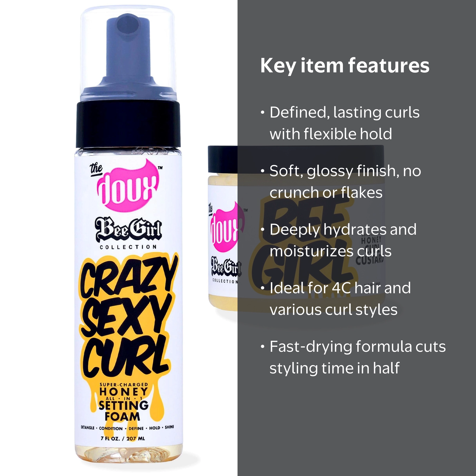 Doux Approved Combo: Bee Girl + CrazySexyCurl Foam - Walmart.com