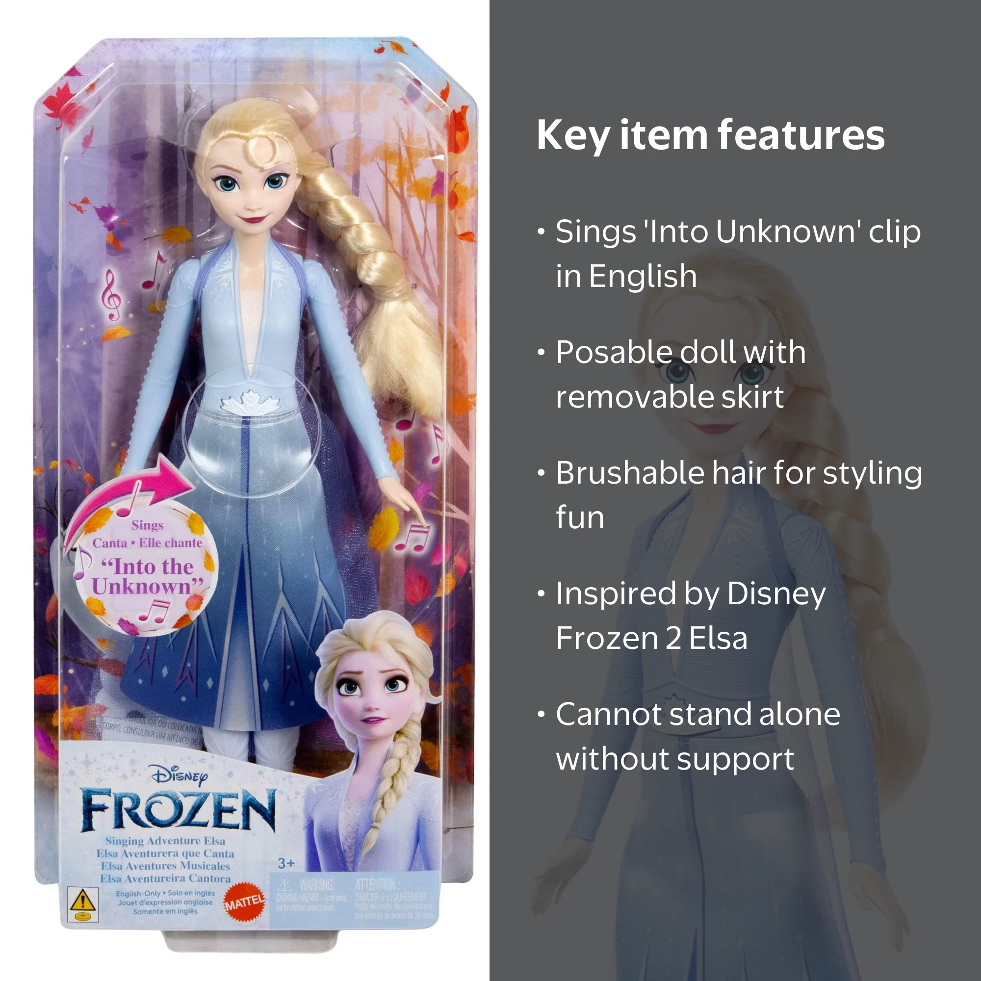 Disney Frozen Singing Adventure Elsa Doll Sings “Into the Unknown
