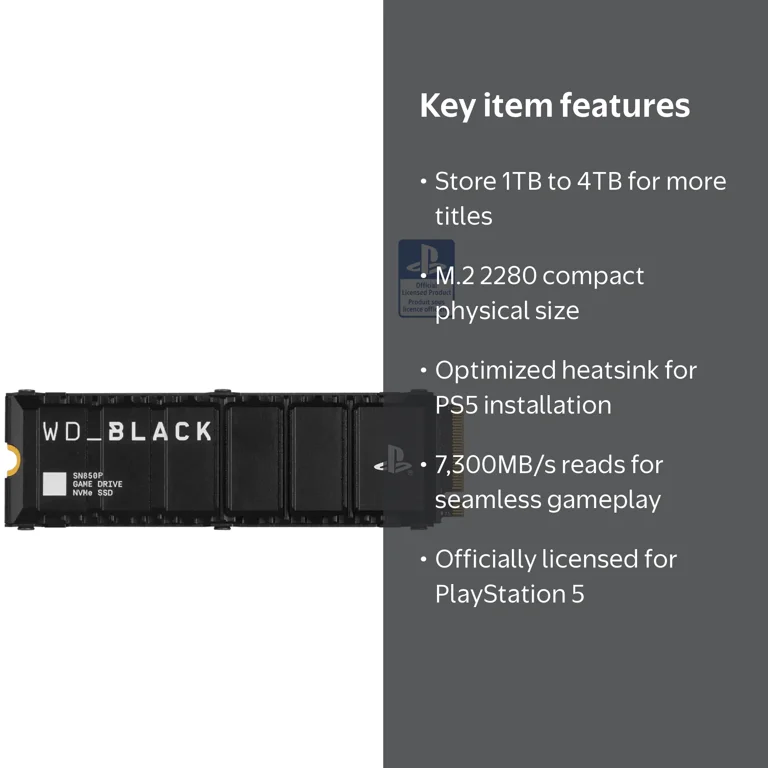 WD BLACK SN850P NVMe SSD, 1 TB, PCIe Gen4, Optimized Storage for