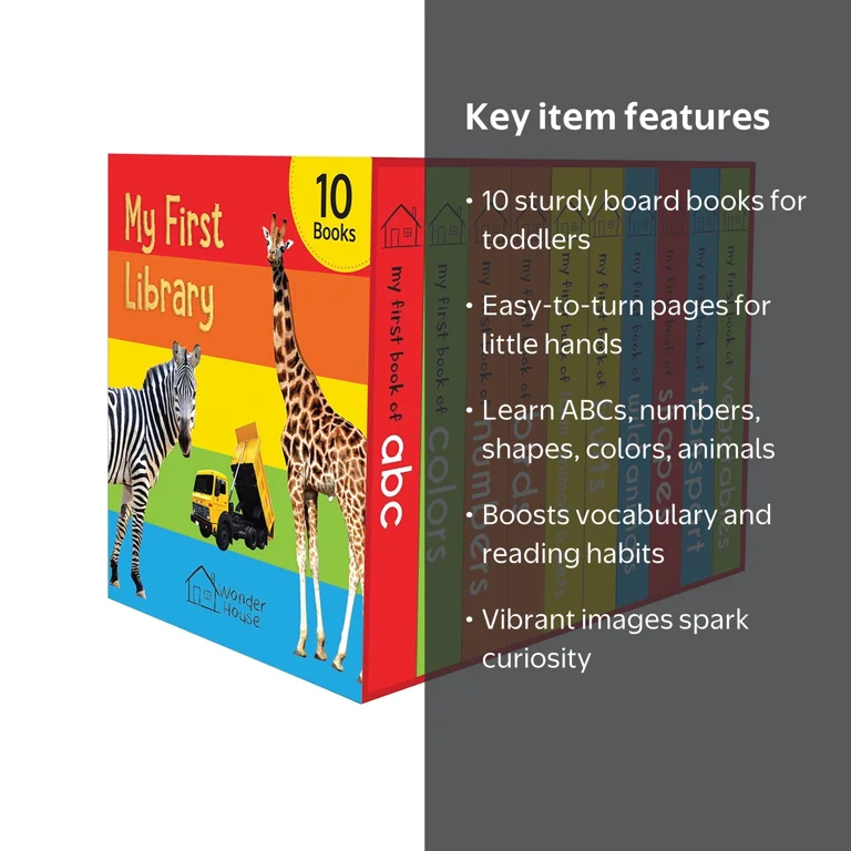 Wonder House, My First Library, Boxset of 10 Board Books for Kids