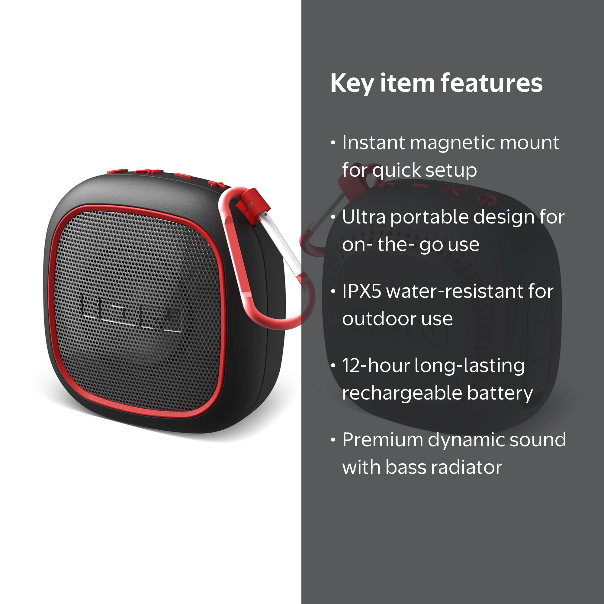 ION Audio Magnet Rocker Bluetooth Speaker 2 Pack, Loud