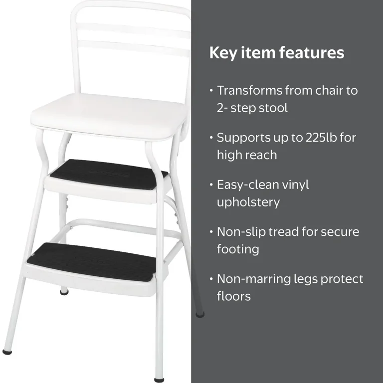 COSCO Stylaire Retro Multi-use Chair for Adults, Kitchen & Bar