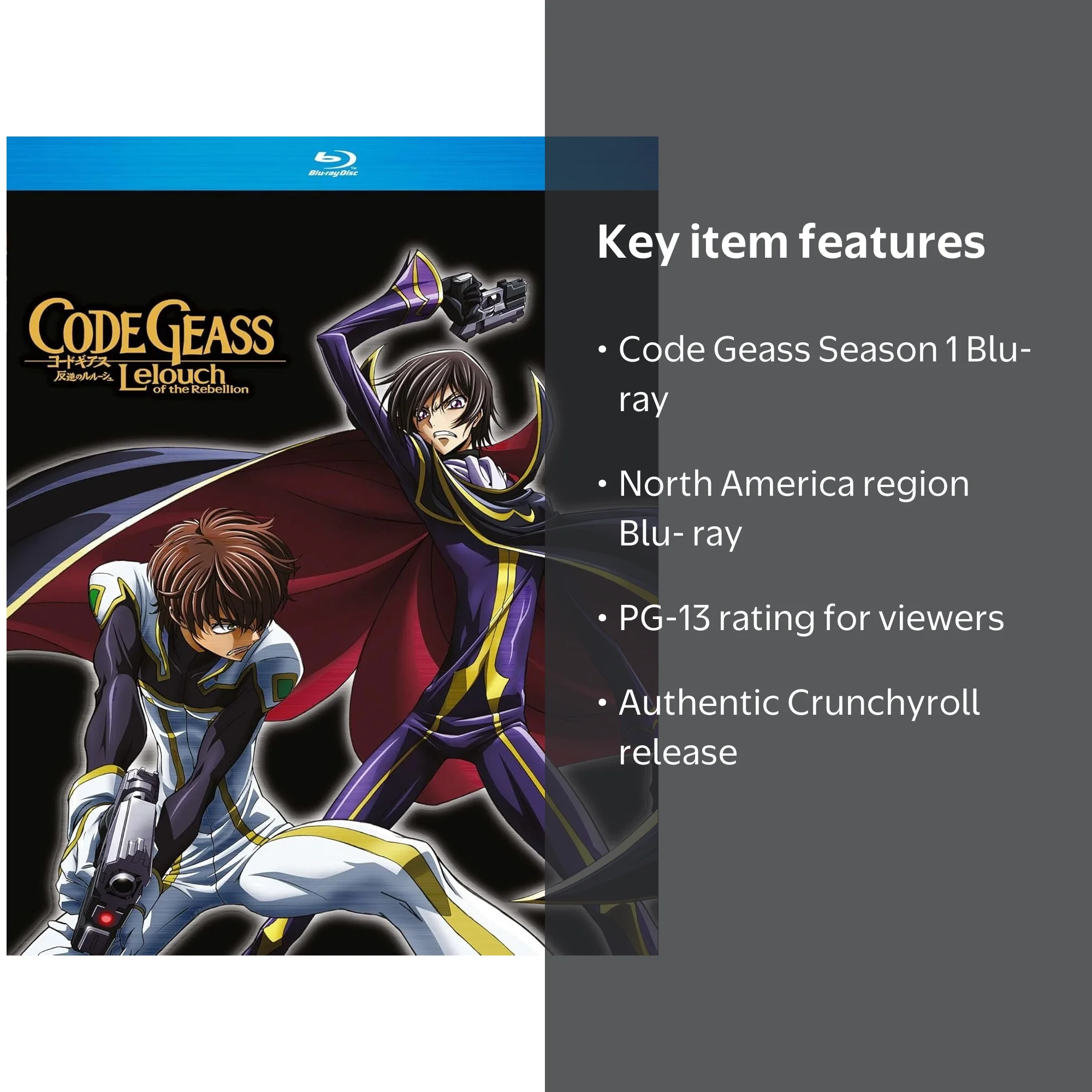 【中古】Code Geass: Lelouch of Rebellion Season One [Blu-ray] [Import] Code Geass - Lelouch Of The Rebellion: Season 1 - Walmart.com