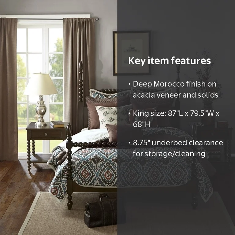 Madison Park Signature Beckett Bed Morocco Brown King - Walmart.com
